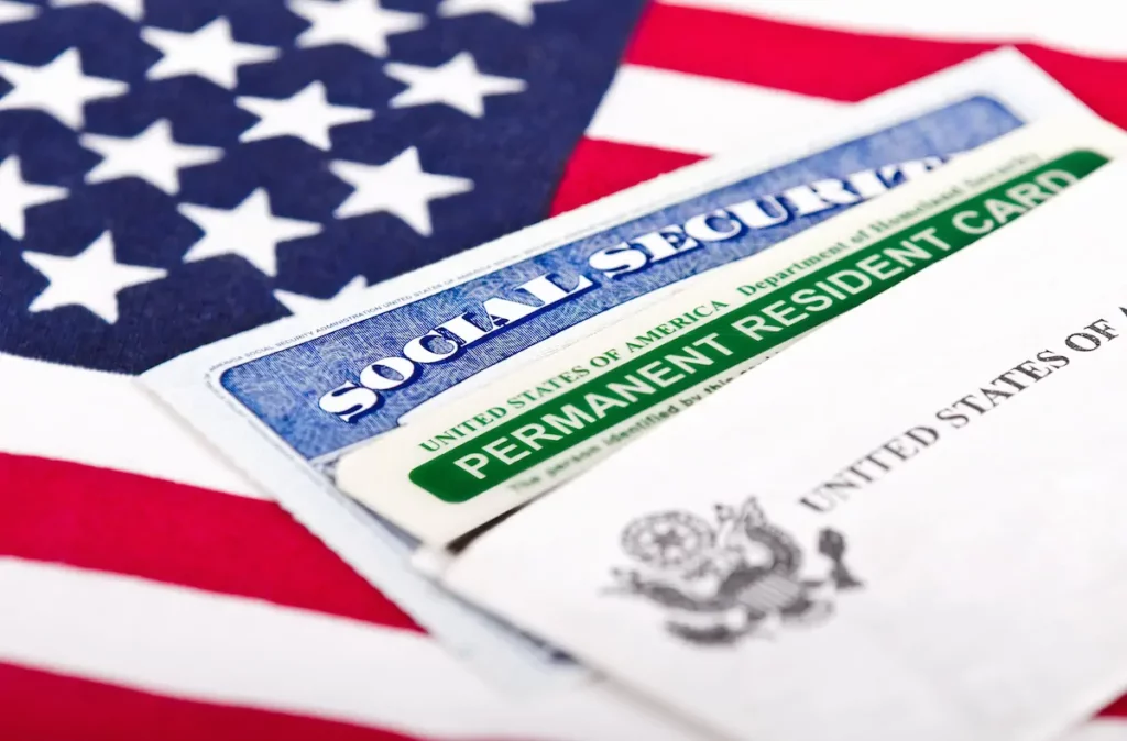 A Permanent Resident Card of America Sample Image